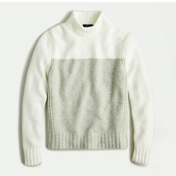 J. Crew Sweaters - J crew ae946 colorblock mockneck sweater
